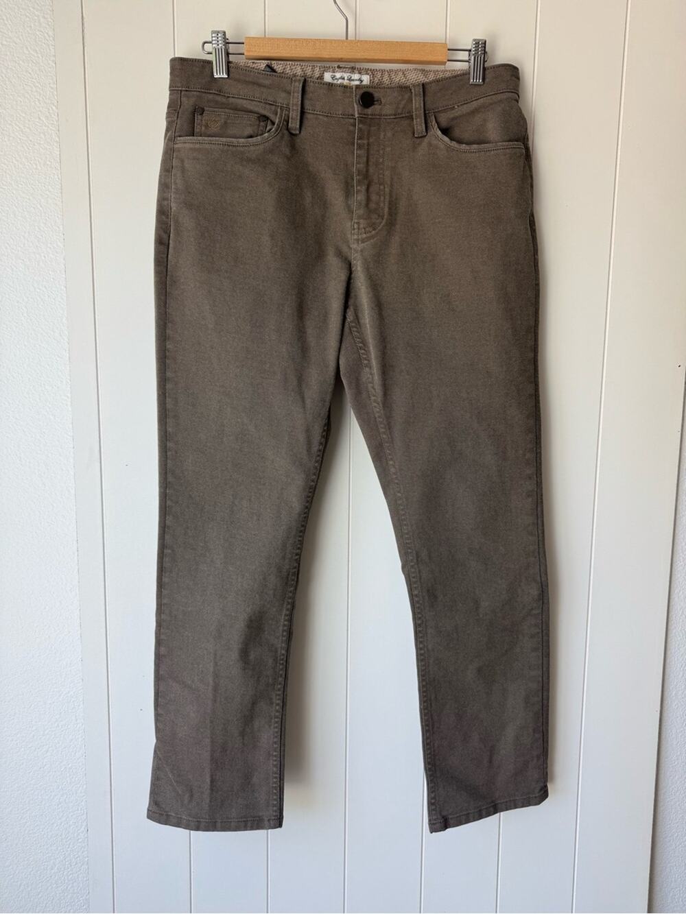 English Laundry Men's Straight Jeans in Taupe Brown 32x30